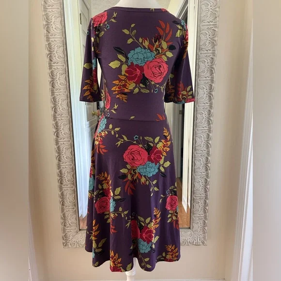 Floral Print Dress with Pockets - Picture 3 of 6